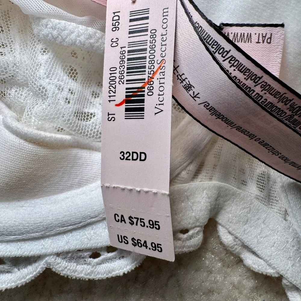 Victoria's‎ Secret Dream Angels Wicked Unlined Eyelet Bra coconut white NWT 32DD